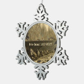 Historic Erie Canal Bicentennial Years Tin Sneeuwvlok Ornament (Rechts)