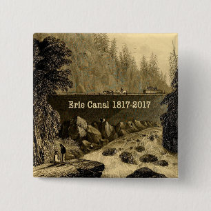 Historic Erie Canal Bicentennial Years Vierkante Button 5,1 Cm