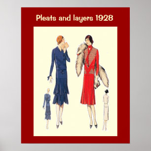 Historic Fashion 1928 Poster
