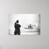 Historic First Flight Over Water - W. Wright 1909 Canvas Afdruk (Voorkant)