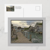 HISTORIC FISHTOWN/LELAND, MICHIGAN BRIEFKAART (Voorkant / Achterkant)