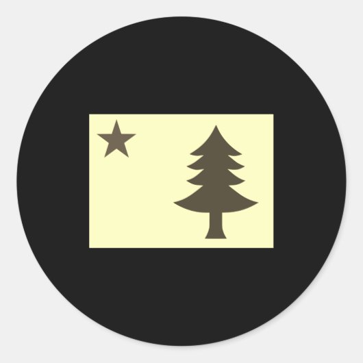 Historic Flag Of Maine 1901 1909  Ronde Sticker (Voorkant)