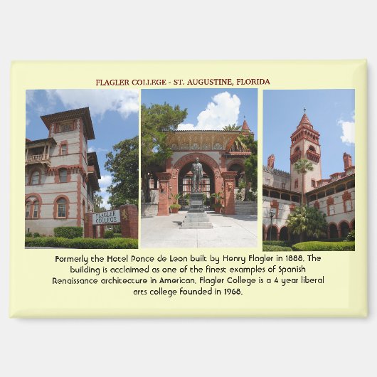 Historic Flagler College Magneet (Voorkant)