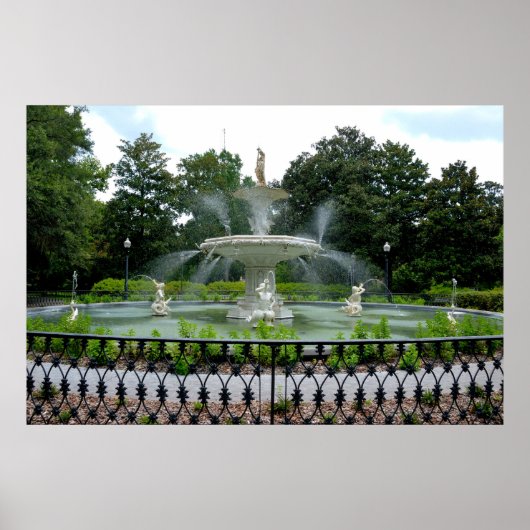 Historic Forsyth Park Fountain Poster (Voorkant)