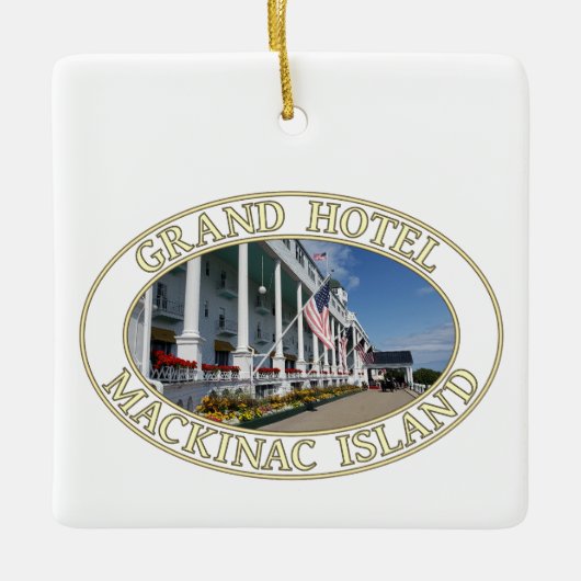Historic Grand Hotel on Mackinac Island, Michigan Keramisch Ornament (Voorkant)