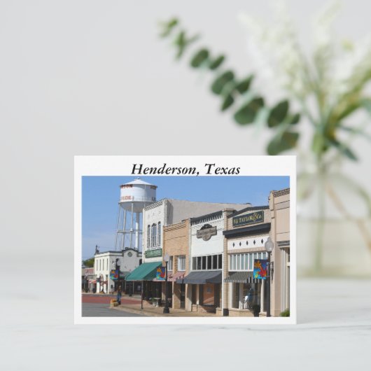 Historic Henderson, Texas Briefkaart (Staand voorkant)