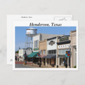 Historic Henderson, Texas Briefkaart (Voorkant / Achterkant)