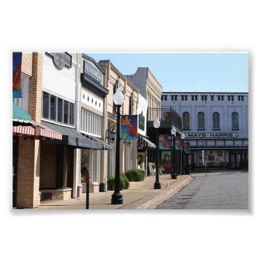 Historic Henderson, Texas Foto Afdruk (Voorkant)