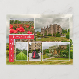 Historic Hever Castle & Gardens Kent Schilderachti Briefkaart
