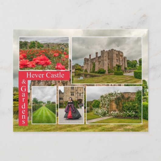 Historic Hever Castle & Gardens Kent Schilderachti Briefkaart (Voorkant)