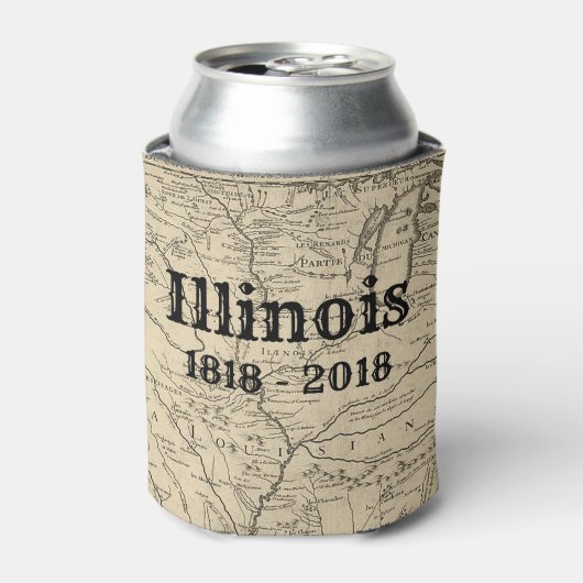 Historic Illinois Bicentennial Blikjeskoeler (Blikje Voorkant)
