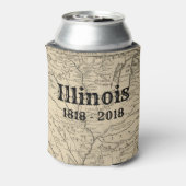 Historic Illinois Bicentennial Blikjeskoeler (Blikje Achterkant)