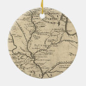 Historic Illinois Map van 1718 Keramisch Ornament (Achterkant)