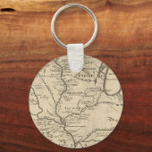 Historic Illinois Map van 1718 Sleutelhanger (Voorkant)