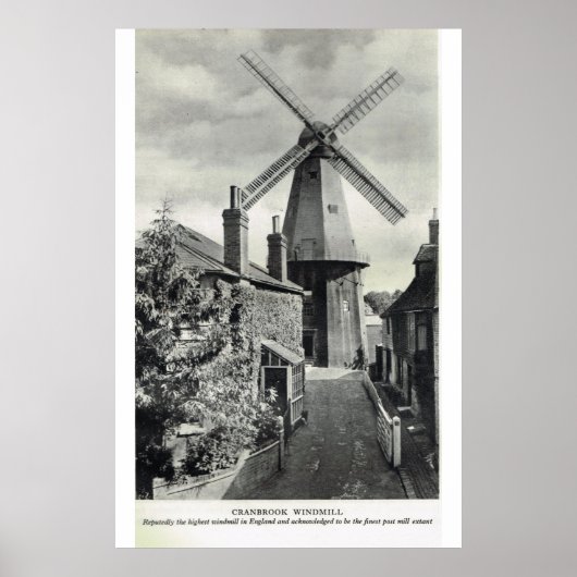 Historic Kent, Cranbrook Windmill Poster (Voorkant)