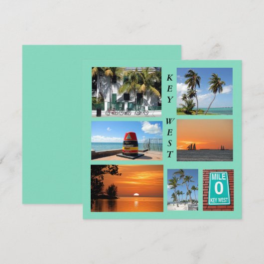 Historic Key West, Florida Flat Kaart (Voorkant / Achterkant)