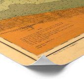 Historic Lake Saint Clair, MI Nautical Chart Poster (Hoek)