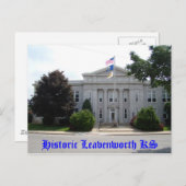 Historic Leavenworth KS - City Hall Briefkaart (Voorkant / Achterkant)