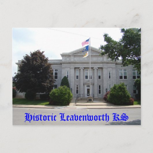 Historic Leavenworth KS - City Hall Briefkaart (Voorkant)