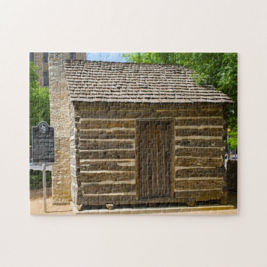 Historic Log Cabin Texas. Legpuzzel (Horizontaal)