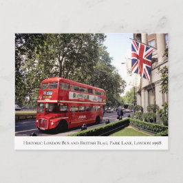 Historic London Bus, British Flag, 1998 Briefkaart