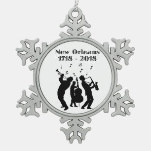 Historic New Orleans Tricentennial Tin Sneeuwvlok Ornament