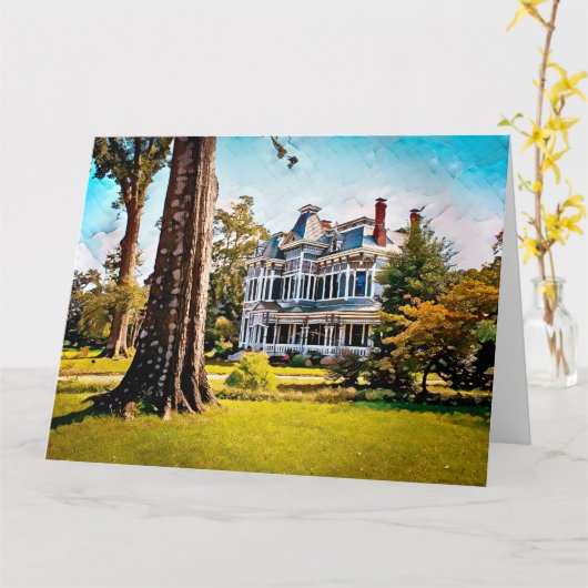 HISTORIC NEWNAN Jumbo Wenskaart Kaart (Gele Bloem)