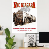 Historic NYC Niagara Train Steam Locomotive Poster (Thuiskantoor)