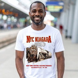 Historic NYC Niagara Train Steam Locomotive T-shirt