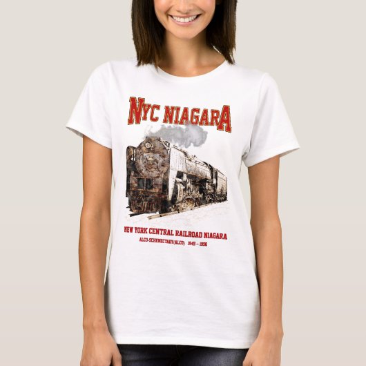 Historic NYC Niagara Train Steam Locomotive T-shirt (Voorkant)