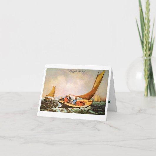 Historic Ocean Sail Fishing Thank You Card Bedankkaart (Voorkant)