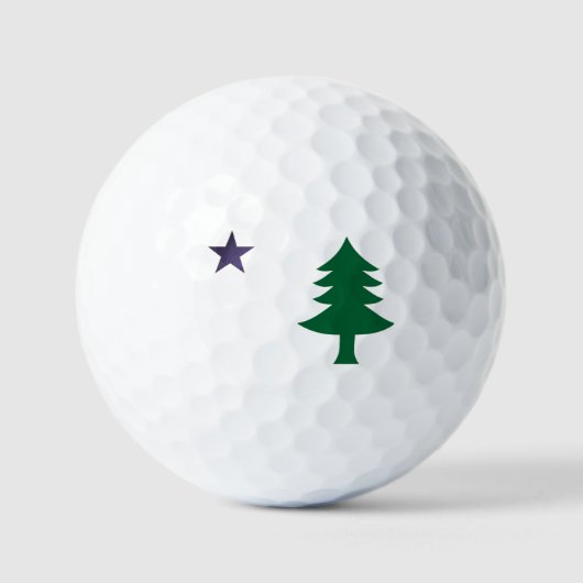 Historic Pine Tree Flag of Maine (1901–1909)  Golfballen (Voorkant)