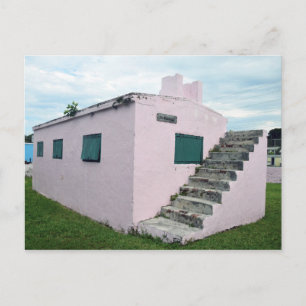 Historic Pink Bahamas Jail, Green Turtle Cay Briefkaart