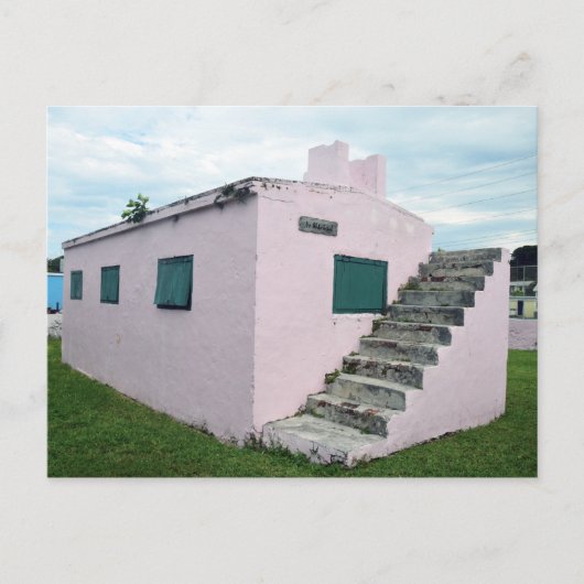 Historic Pink Bahamas Jail, Green Turtle Cay Briefkaart (Voorkant)