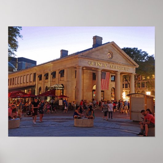 Historic Quincy Market Downtown Boston Poster (Voorkant)