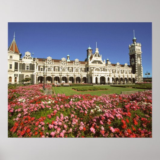 Historic Railway Station, Dunedin, New Zealand Poster (Voorkant)