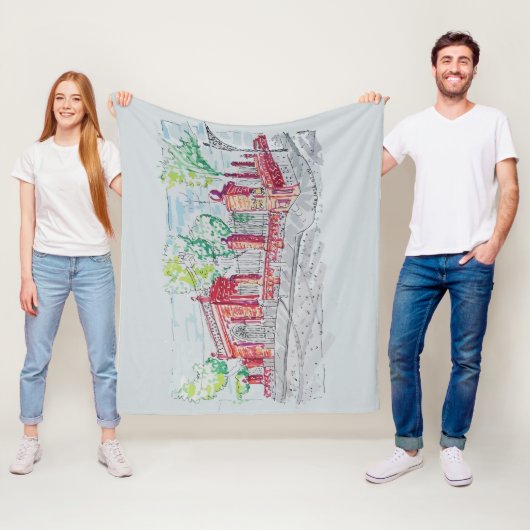 Historic Red Brick Entrance Fleece Deken (In situ)