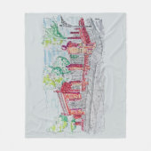 Historic Red Brick Entrance Fleece Deken (Voorkant)