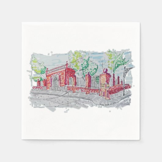 Historic Red Brick Entrance Servet (Voorkant)