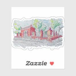 Historic Red Brick Entrance Sticker
