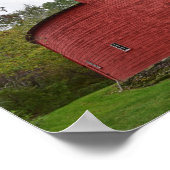 Historic Red Round Barn, Halcottsville, New York Poster (Hoek)