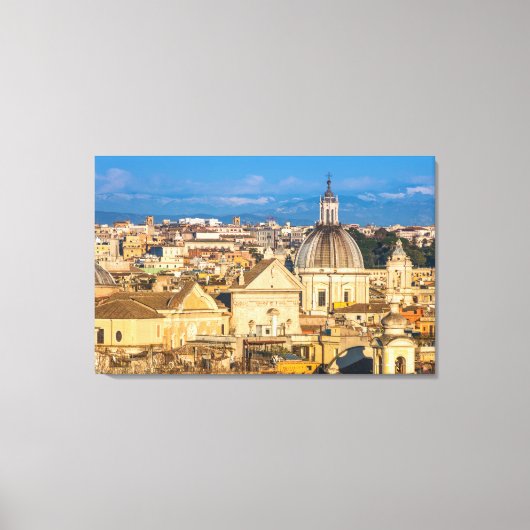 Historic Rome skyline doms and spires Italy Canvas Afdruk (Voorkant)
