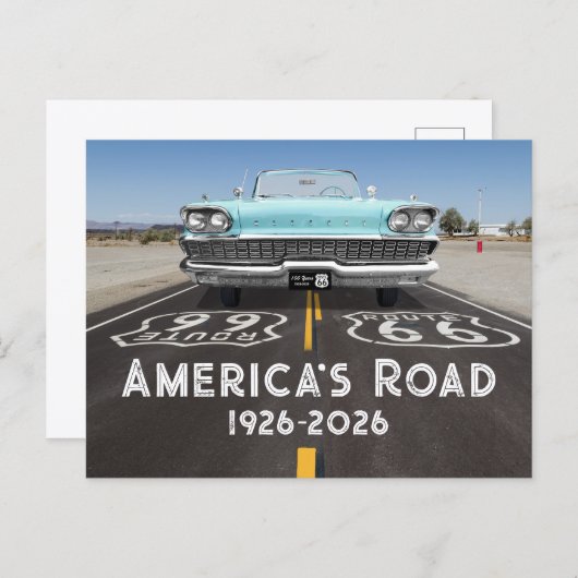 Historic Route 66 Centennial Briefkaart (Voorkant / Achterkant)
