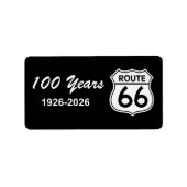 Historic Route 66 Centennial Etiket (Voorkant)