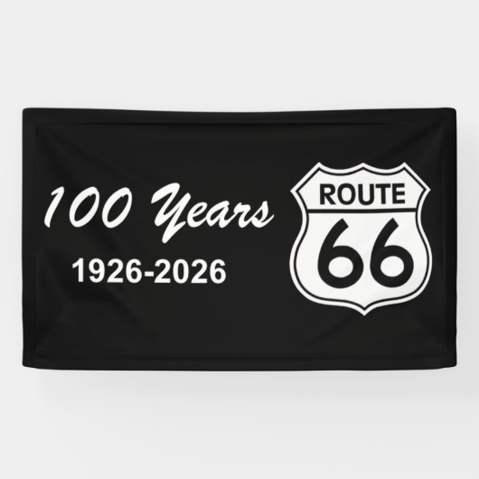 Historic Route 66 Centennial Spandoek (Horizontaal)