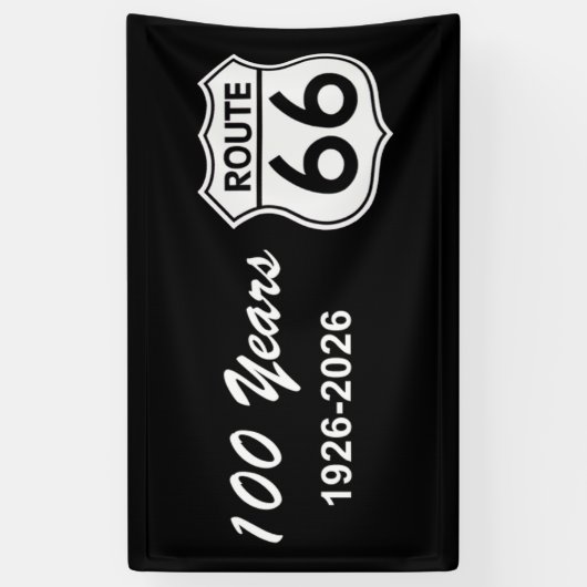 Historic Route 66 Centennial Spandoek (Verticaal)