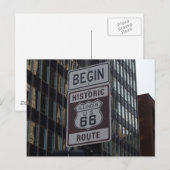 Historic Route 66 Chicago Sign Travel Briefkaart (Voorkant / Achterkant)