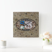 Historic Route 66 ~ Kingman, Arizona Vierkante Klok (Huis)