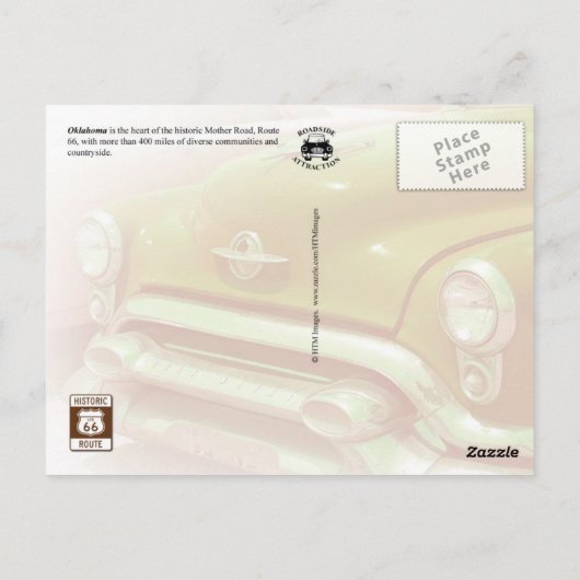 Historic Route 66, Oklahoma Briefkaart (Achterkant)