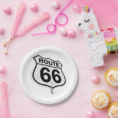 Historic Route 66 Paper bord. Papieren Bordje (Feest)